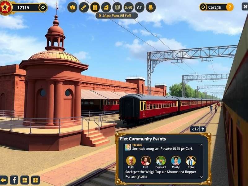 Jaipur Heritage Rail gameplay showing train management interface