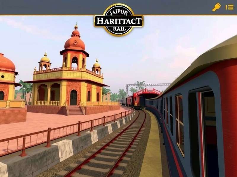 Jaipur Heritage Rail game screenshot showing historic train station